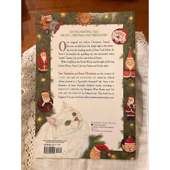 2001 Santa’s Snow Cat by Sue Stainton & Anne Mortimer, Katherine Tegen Books - Picture 4 of 4